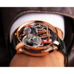 Jacob & Co. Men’s Oil Pump Rose Gold-Tone Skeleton Watch