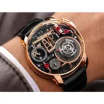 Jacob & Co. Men’s Oil Pump Rose Gold-Tone Skeleton Watch