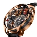 Jacob & Co. Men’s Oil Pump Rose Gold-Tone Skeleton Watch