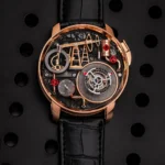 Jacob & Co. Men’s Oil Pump Rose Gold-Tone Skeleton Watch