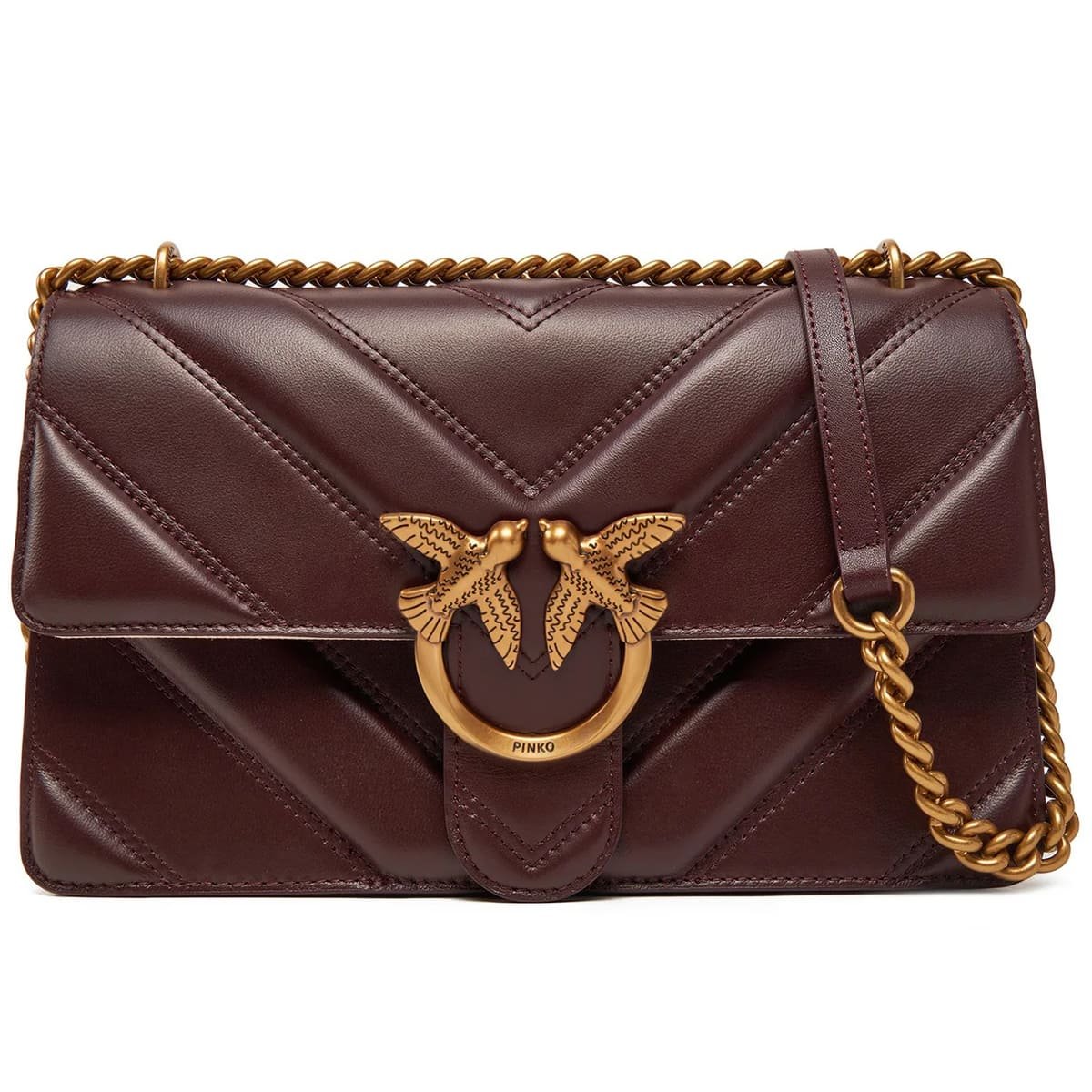 pinko-brown-women-shoulder-bag-cross-body-bag-104549a26z-w36q حقيبة كتف نسائية من بينكو براون ، حقيبة كروس بودي 104549A26Z W36Q
