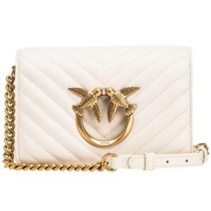 حقيبة Pinko Classic Love Bag Click Chevron 100063A0GK-Z14Q بيضاء