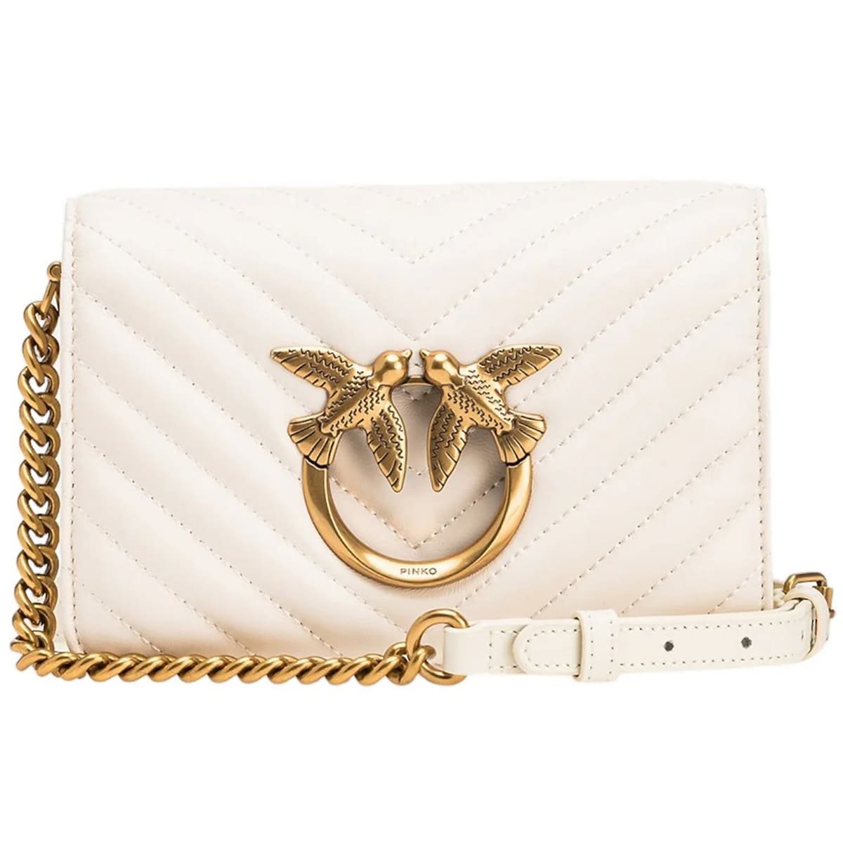 pinko-white-women-shoulder-bag-cross-body-bag-100063a0gk-z14q حقيبة كتف نسائية بيضاء من بينكو ، حقيبة كروس بودي 100063A0Gk Z14Q