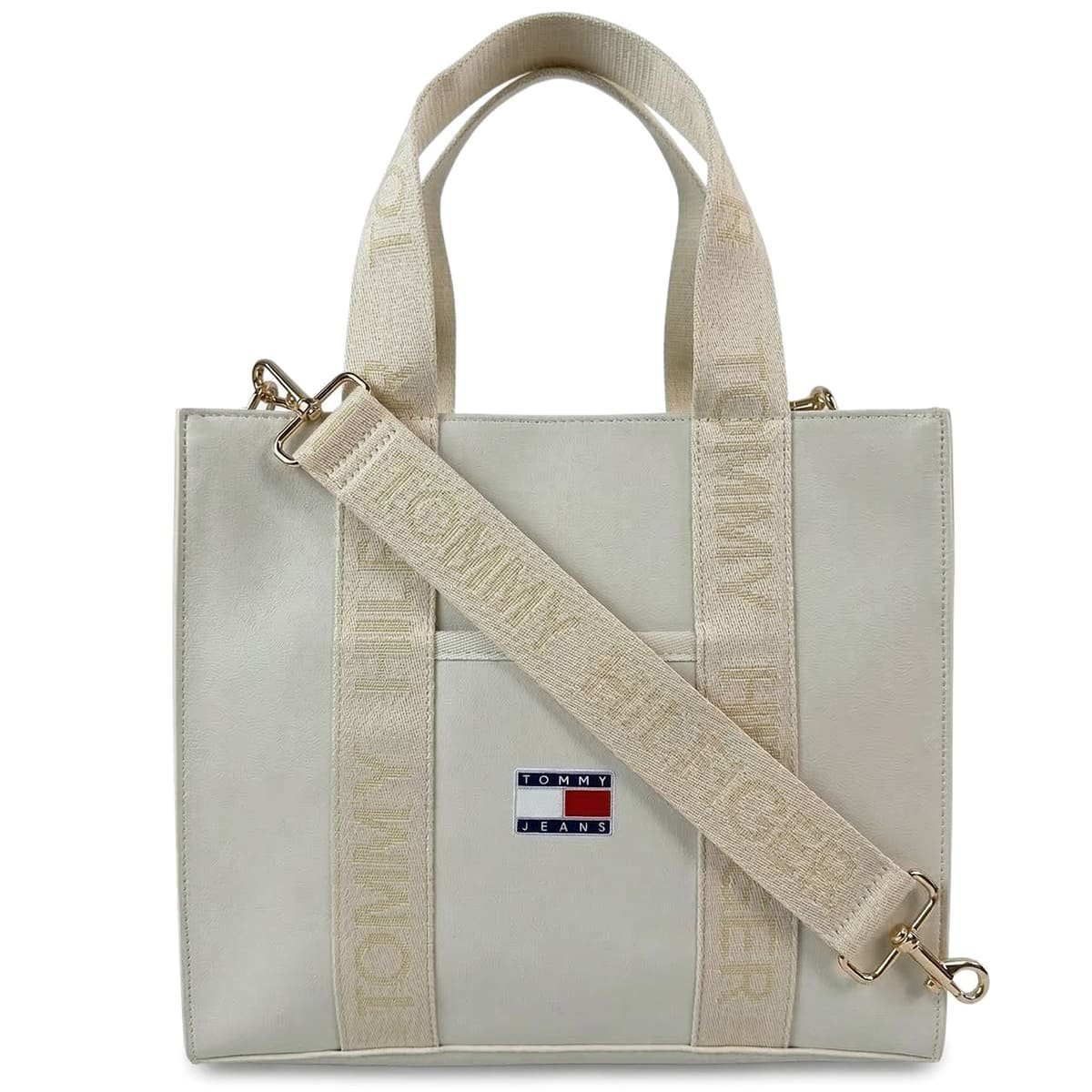 tommy-hilfiger-beige-women-handbags-tote-bag حقيبة يد نسائية من تومي هيلفيغر ، لون بيج