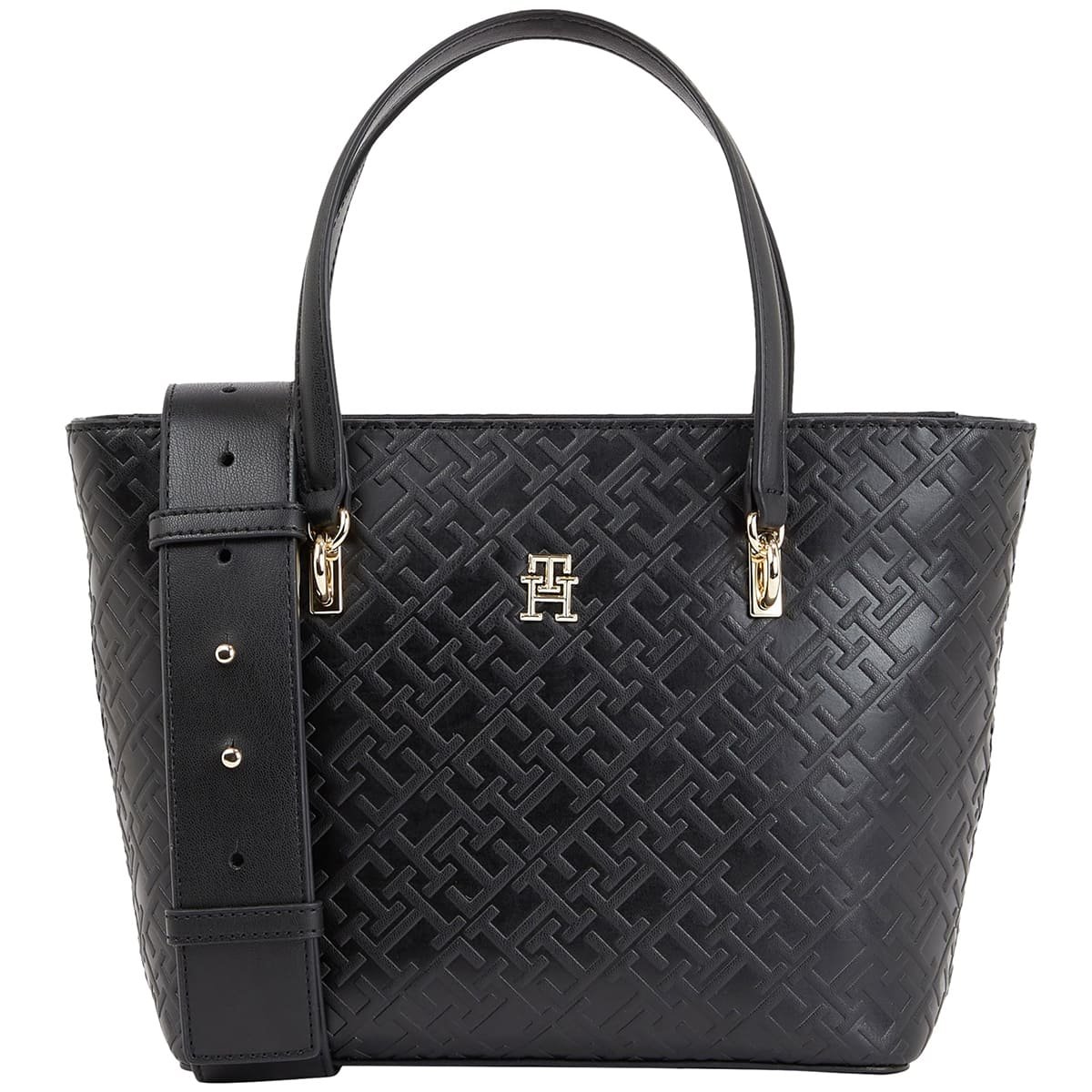 tommy-hilfiger-black-women-handbag-aw0aw16002 حقيبة يد نسائية سوداء من تومي هيلفيغر Aw0Aw16002