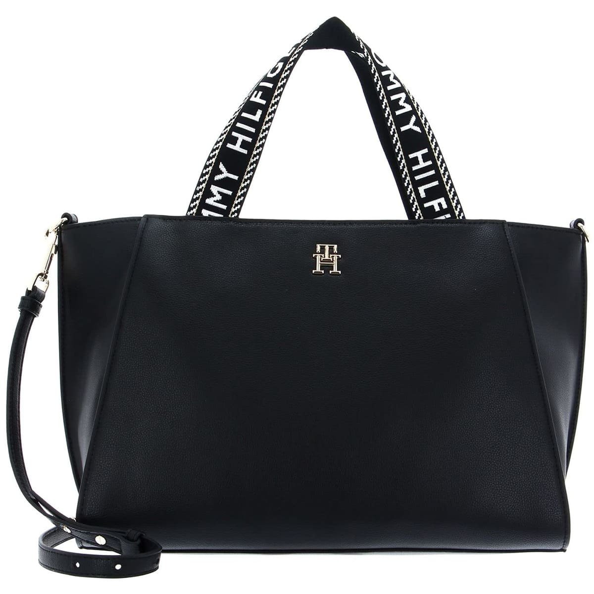 tommy-hilfiger-black-women-handbags-aw0aw14469-bds حقائب يد نسائية سوداء من تومي هيلفيغر Aw0Aw14469 Bds
