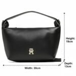 حقيبة كتف نسائية سوداء من تومي هيلفيغر Aw0Aw14499