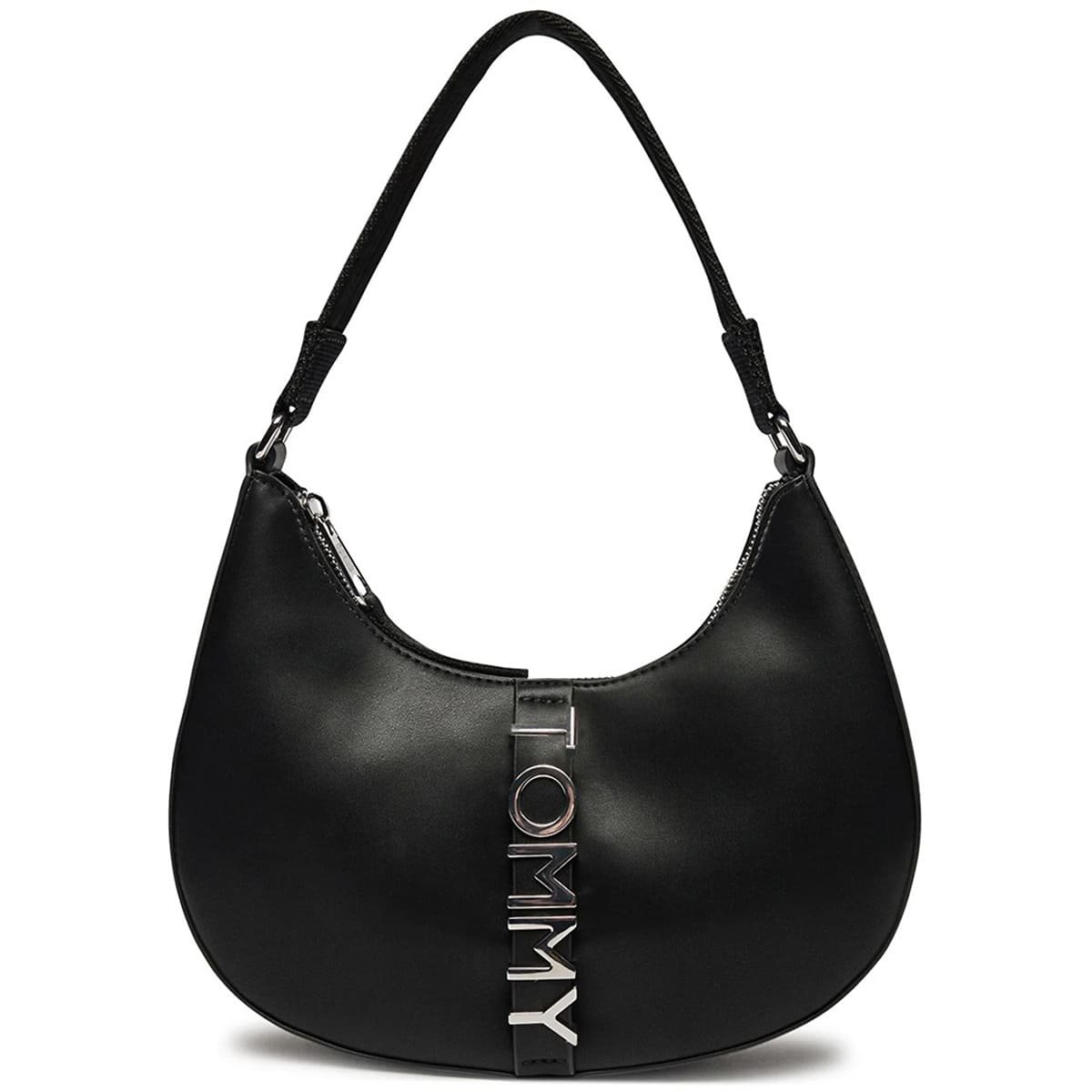 tommy-hilfiger-black-women-shoulder-bag-aw0aw16510-bds حقيبة كتف نسائية سوداء من تومي هيلفيغر AW0AW16510 BDS