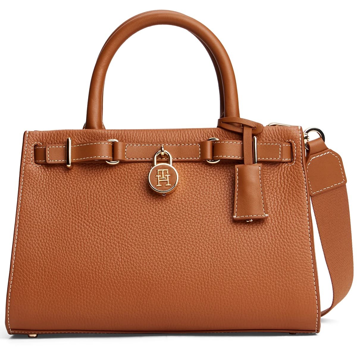 tommy-hilfiger-brown-women-shoulder-handbag-aw0aw17188gpa حقيبة كتف نسائية بنية اللون من تومي هيلفيغر Aw0Aw17188