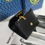 محفظة توري بورش نسائية ميني جلد أسود بشعار ذهبي أصلي
