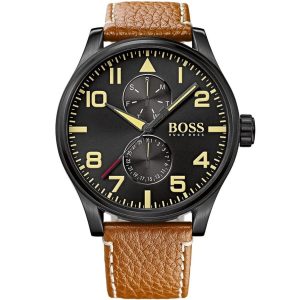 1513082-hugo-boss-watch-men-brown-leather-aeroliner-maxx