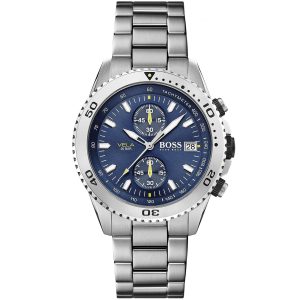 1513775-hugo-boss-watch-men-blue-dial-stainless-steel-metal-silver-strap-quartz-analog-chronograph-vela