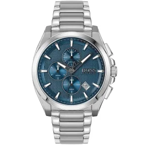 1513884-hugo-boss-watch-men-blue-dial-metal-stainless-steel-silver-strap-quartz-battery-analog-chronograph-grandmaster