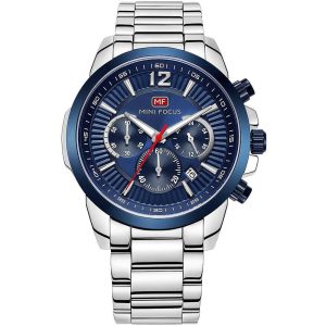 mf0087g-03-mini-focus-watch-for-men-blue-dial-stainless-steel-metal-silver-strap-quartz-battery-analog-chronograph - Copy